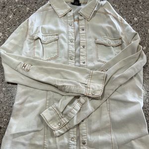 Jean button up